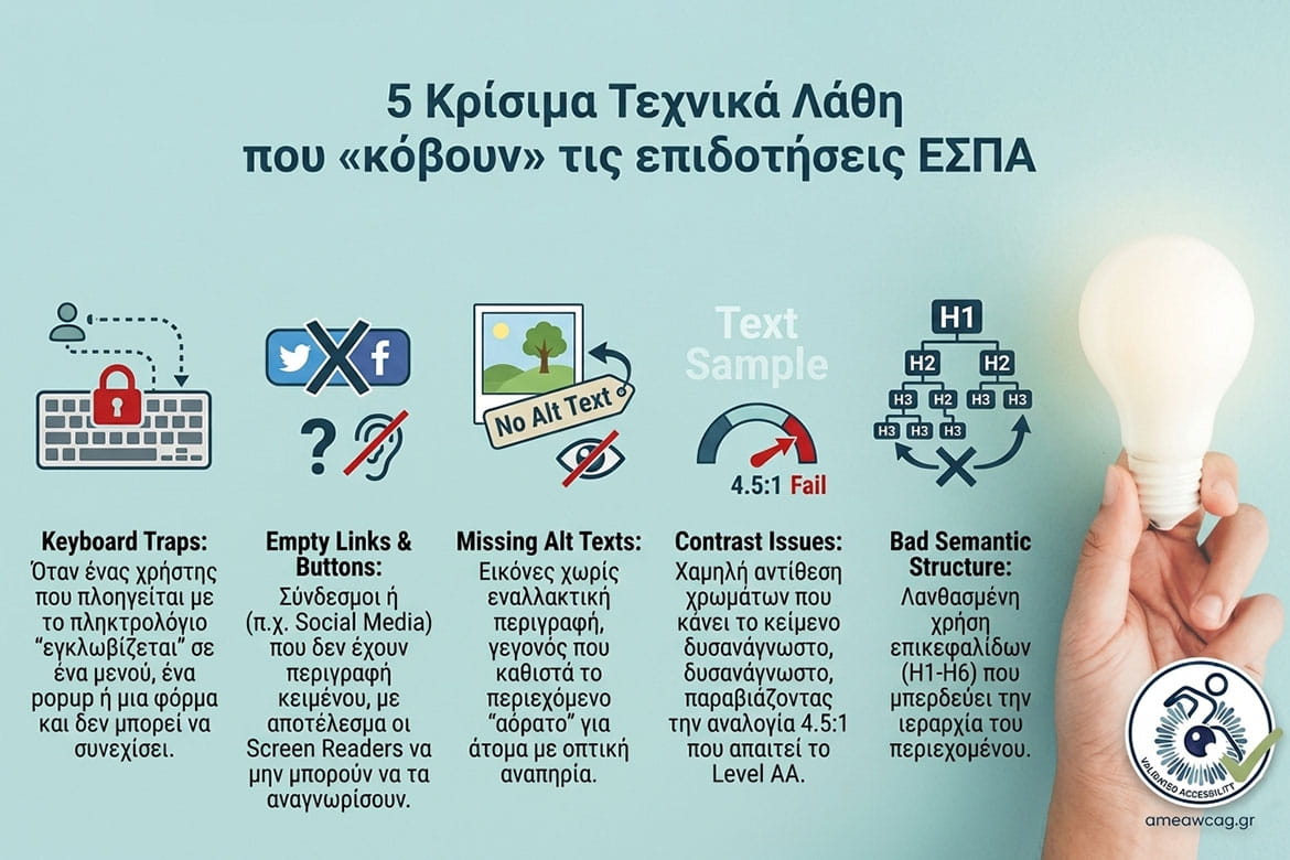 Τα 5 Κρίσιμα Τεχνικά Λάθη που «κόβουν» τις επιδοτήσεις ΕΣΠΑ το 2026