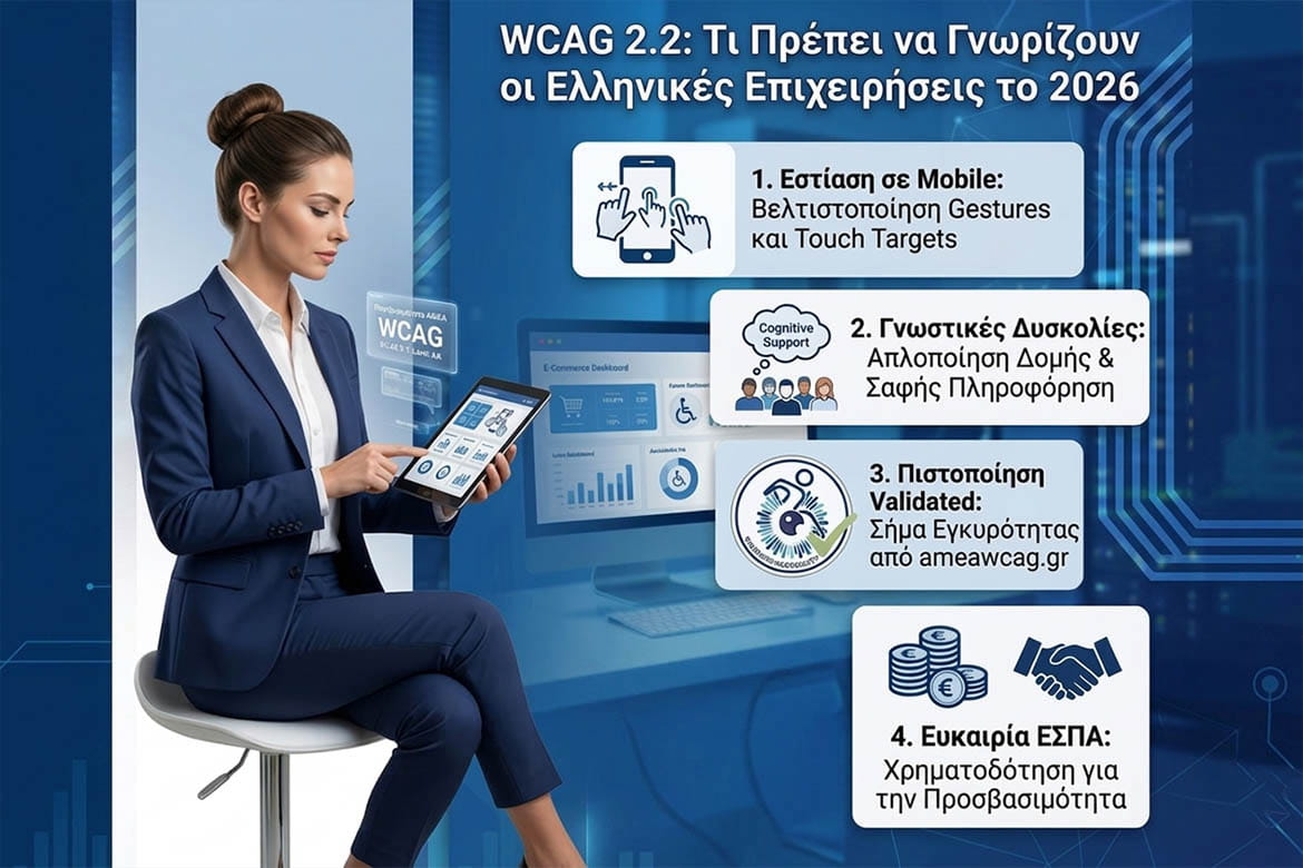 wcag-2-2-to-2026-mathete-ta-nea-kritiria-gia-kinita-kai-gnostikes-dyskolies-2 Το WCAG 2.2 προσθέτει 9 νέα κριτήρια επιτυχίας που κάνουν το διαδίκτυο πιο ανθρώπινο. Η υιοθέτησή τους είναι η καλύτερη επένδυση για την ψηφιακή σας μακροζωία.