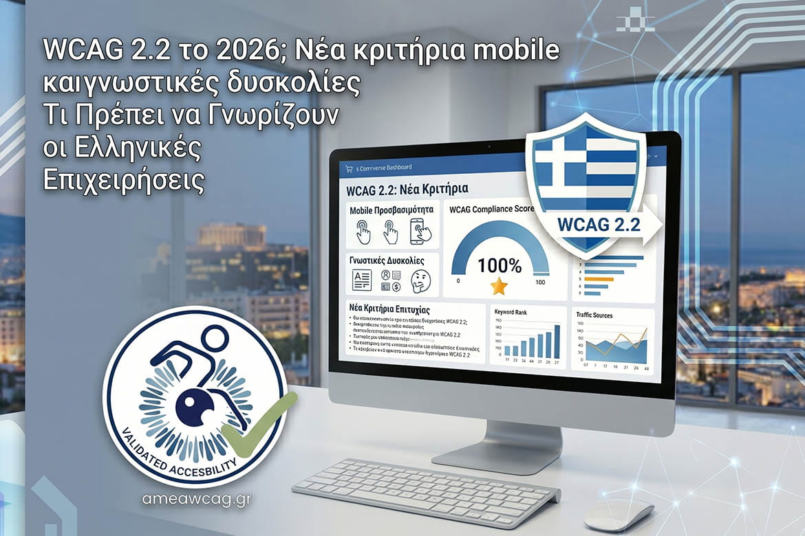 WCAG 2.2 το 2026; Νέα κριτήρια mobile και γνωστικές δυσκολίες