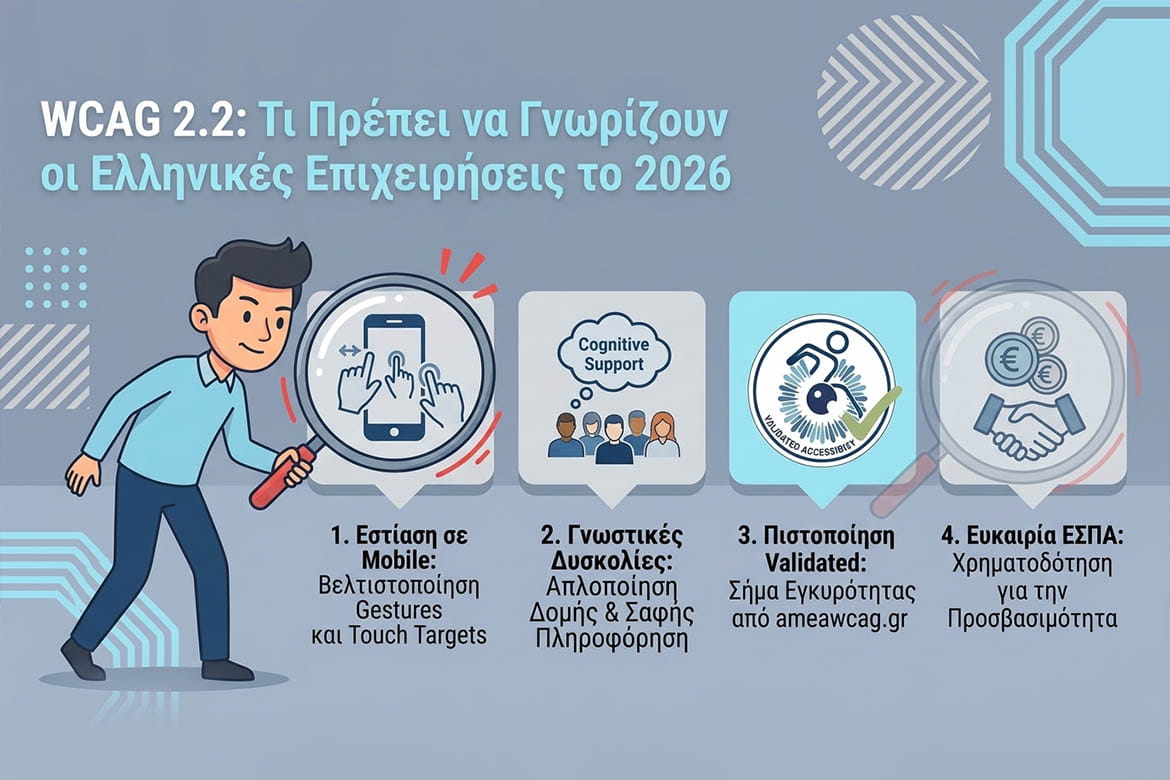 wcag-2-2-to-2026-mathete-ta-nea-kritiria-gia-kinita-kai-gnostikes-dyskolies WCAG 2.2: Τι Πρέπει να Γνωρίζουν οι Ελληνικές Επιχειρήσεις το 2026